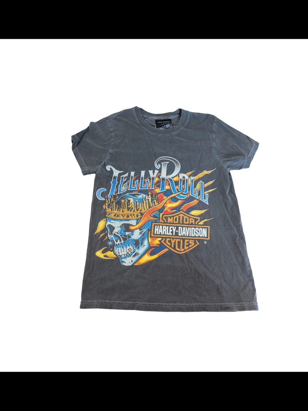EUC Jelly Roll Harley Davidson 2024 Beautifully Broken Tour Adult Small Shirt